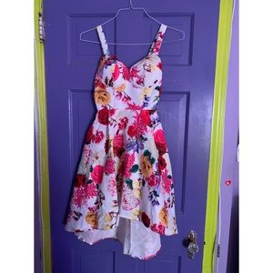 Floral high low dress